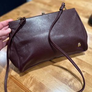 Vintage Etienne Aigner Purse-Oxblood with Clasp